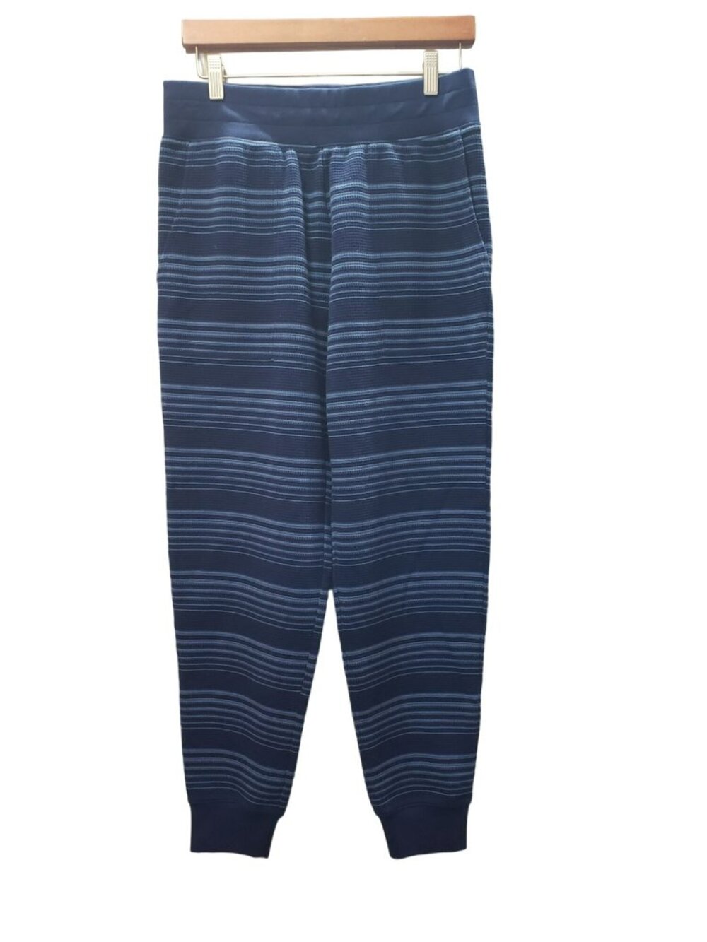 Lands' End Blake Shelton Collab Jogger Pants XS Blue Striped Lounge Pajama